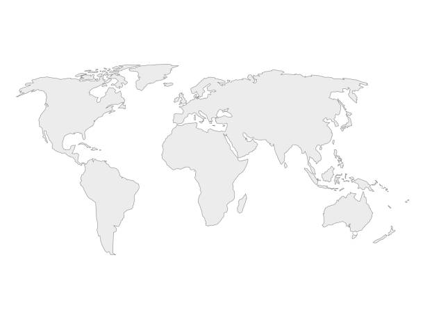 Detail World Map Simple Nomer 40