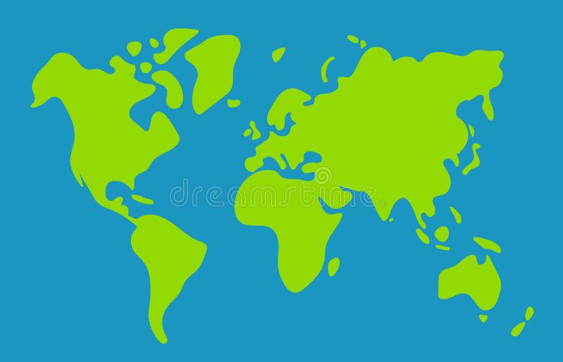 Detail World Map Simple Nomer 46