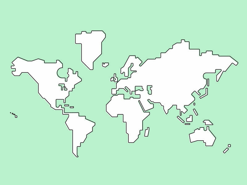 Detail World Map Simple Nomer 48