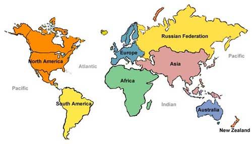 Detail World Map Simple Nomer 6
