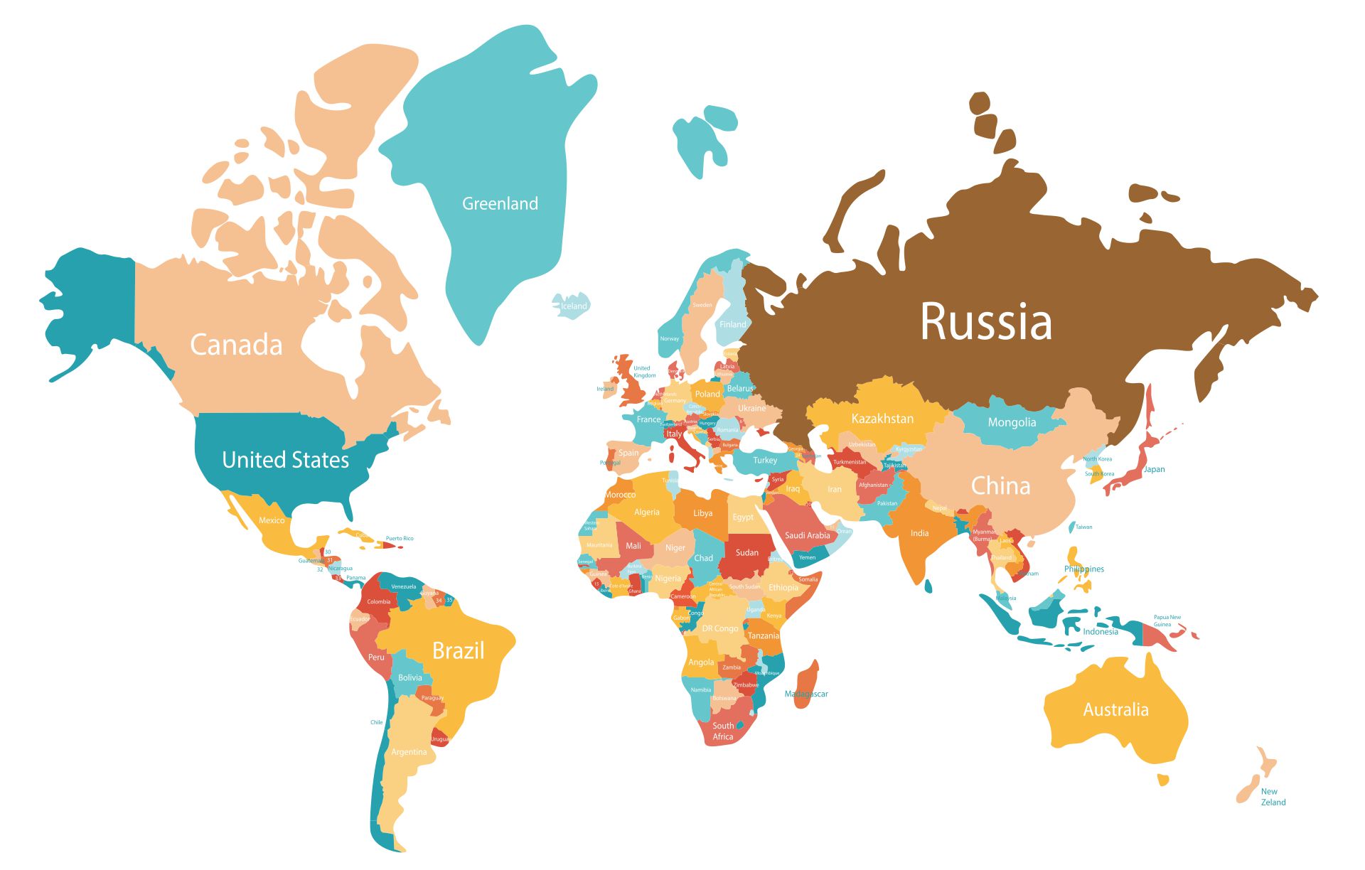 Detail World Map Simple Nomer 51