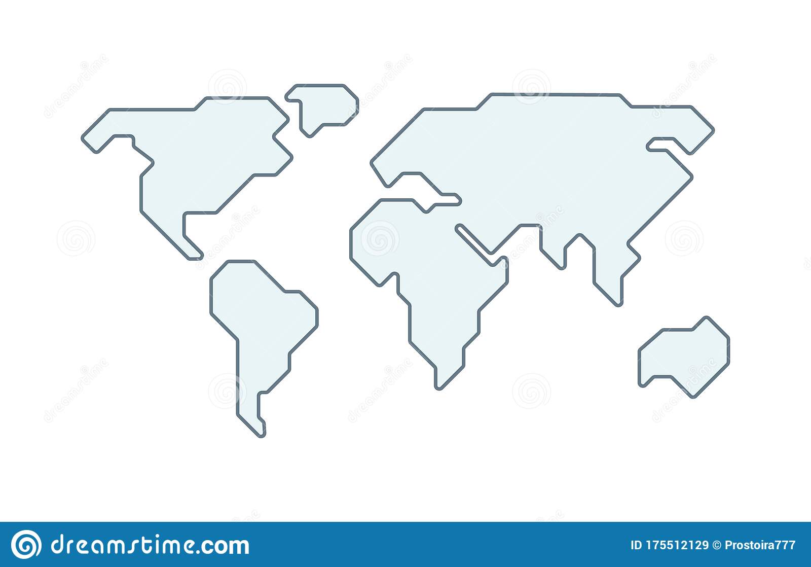 Detail World Map Simple Nomer 58
