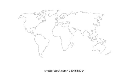 Detail World Map Simple Nomer 8
