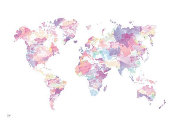 World Map Tumblr Background - KibrisPDR