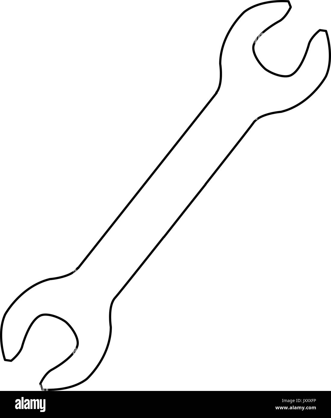 Detail Wrench Clipart Black And White Nomer 2