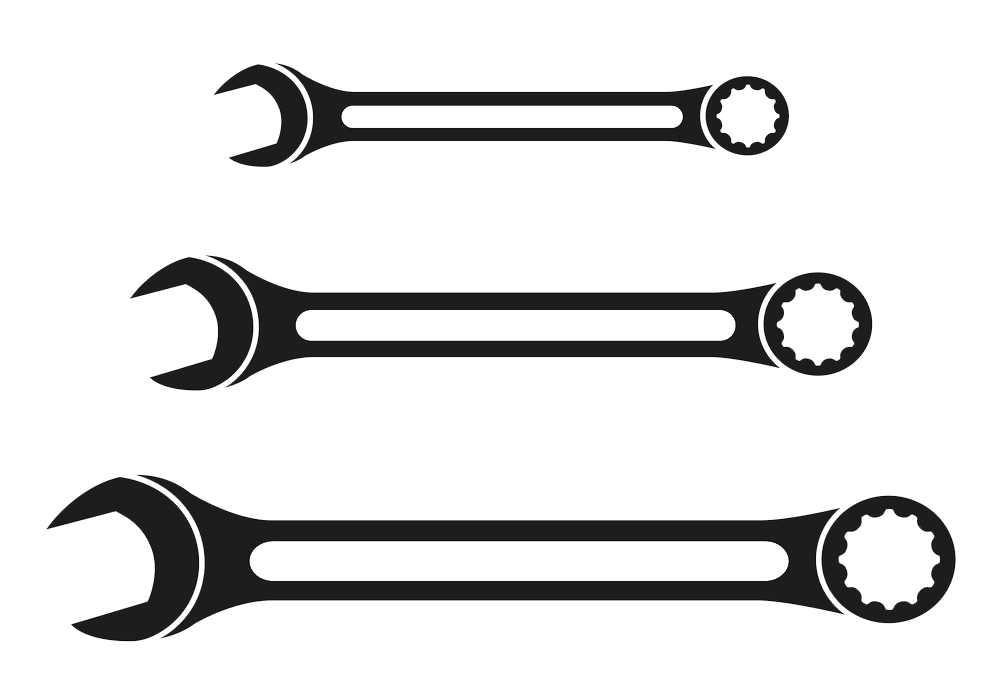 Detail Wrench Clipart Black And White Nomer 13