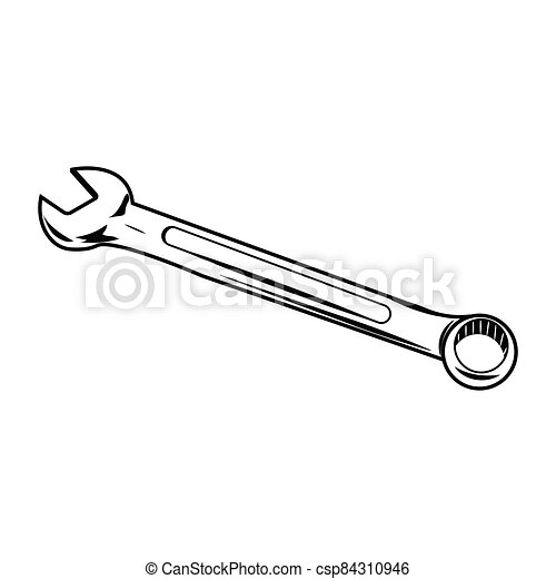 Detail Wrench Clipart Black And White Nomer 19