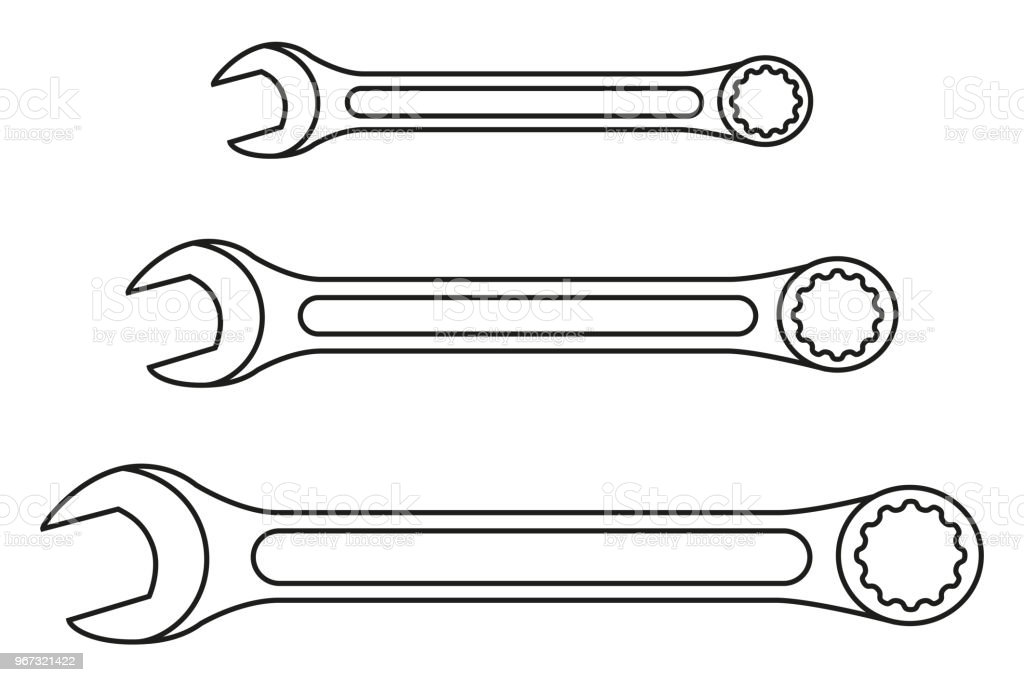 Detail Wrench Clipart Black And White Nomer 35