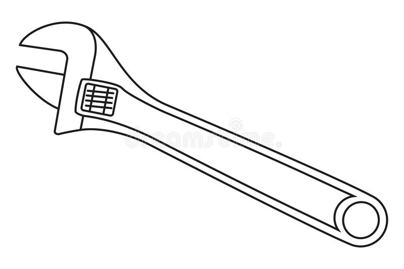 Detail Wrench Clipart Black And White Nomer 5