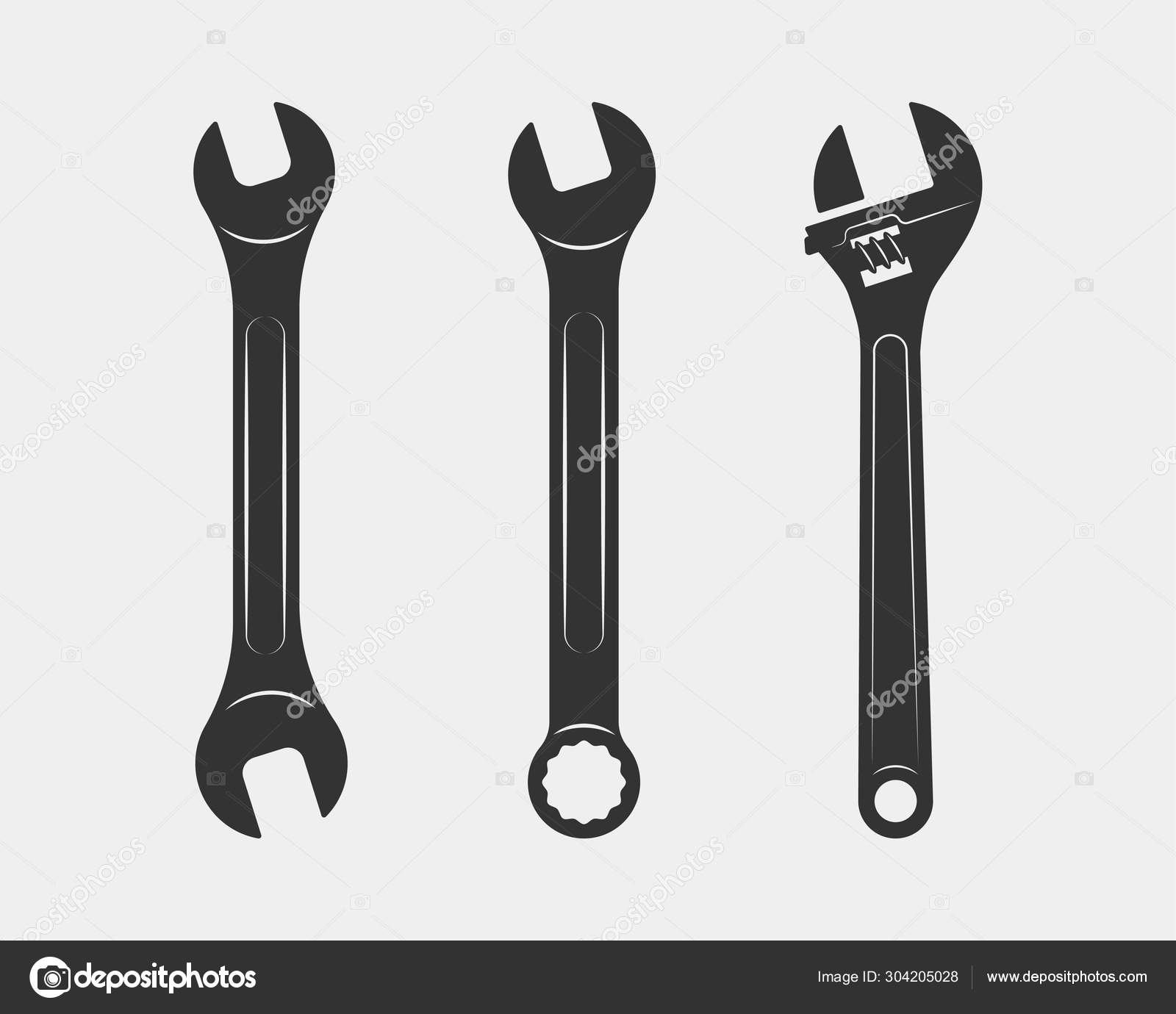 Detail Wrench Vector Nomer 13