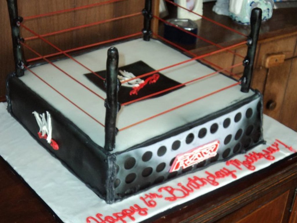Detail Wrestling Ring Cake Ropes Nomer 12