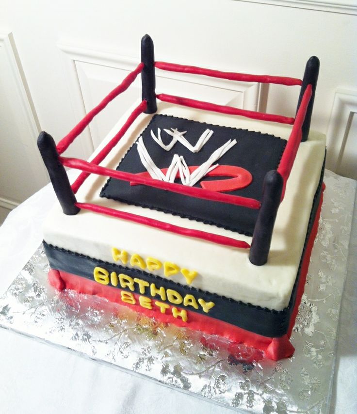 Detail Wrestling Ring Cake Ropes Nomer 6