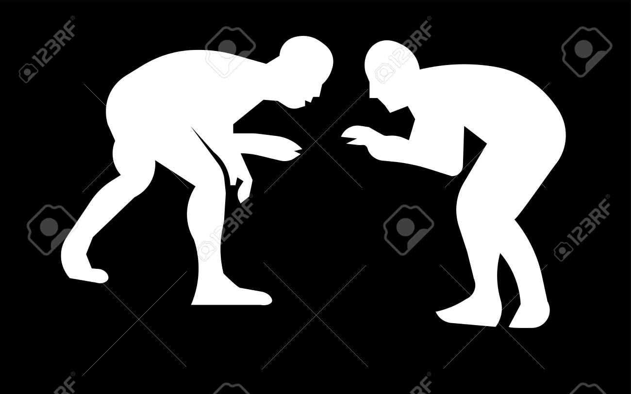 Detail Wrestling Silhouette Clip Art Nomer 26