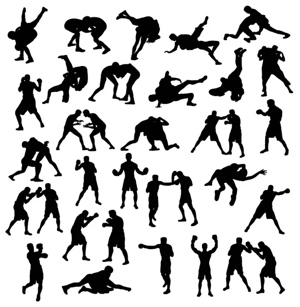 Detail Wrestling Silhouette Clip Art Nomer 34