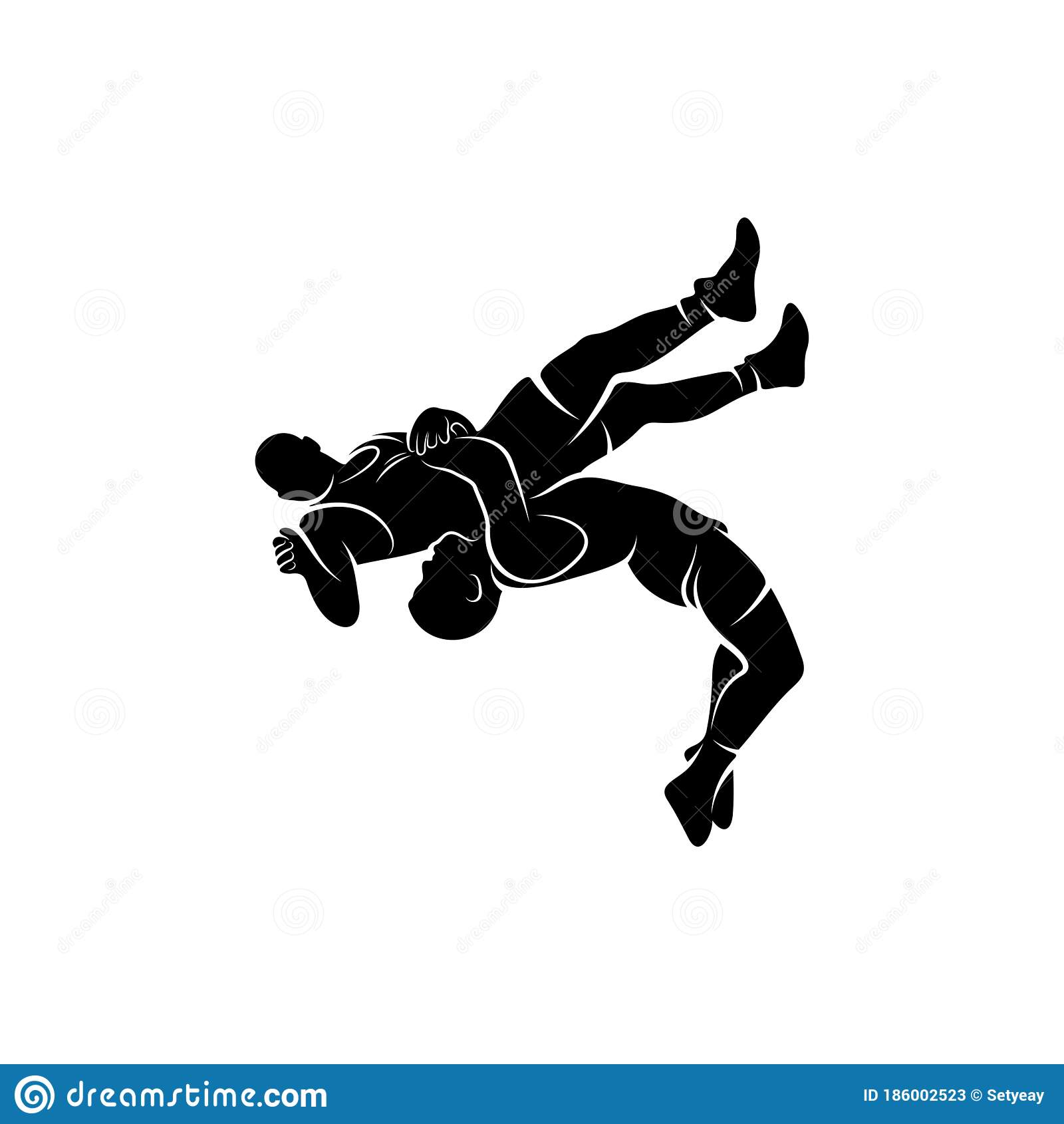 Detail Wrestling Silhouette Clip Art Nomer 5