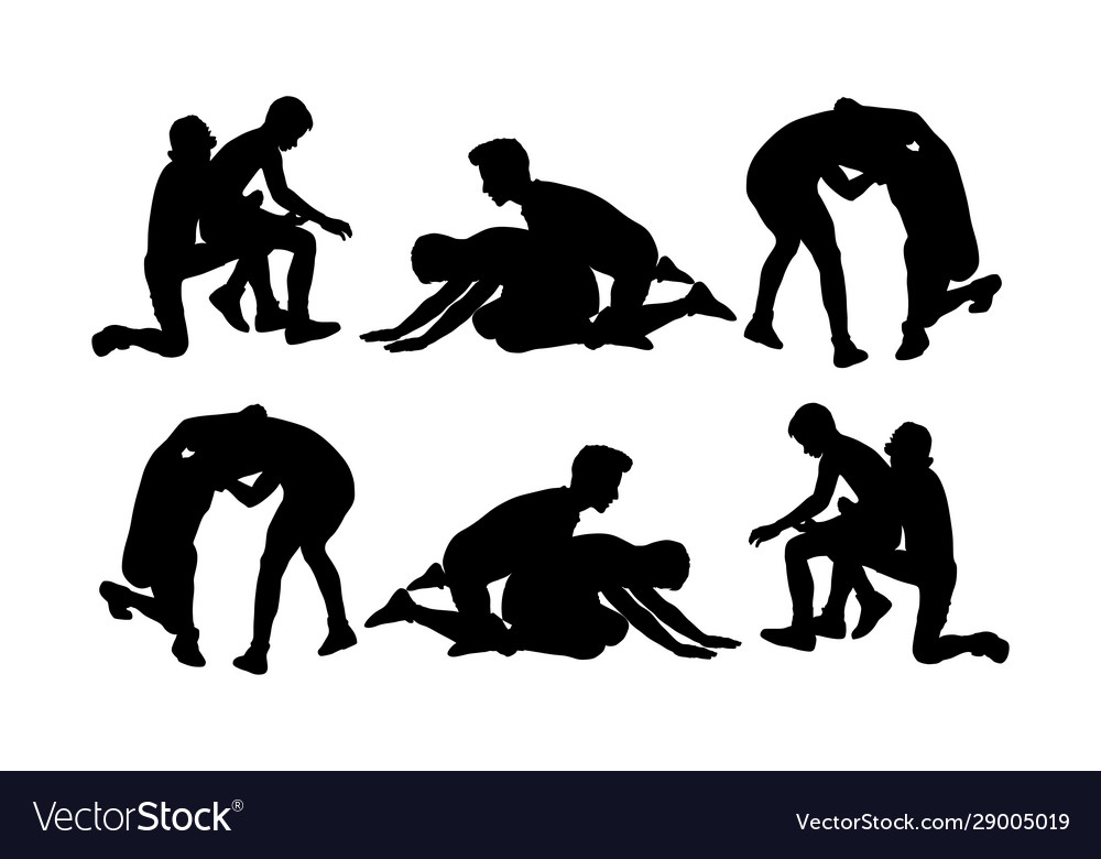 Detail Wrestling Silhouette Clip Art Nomer 46