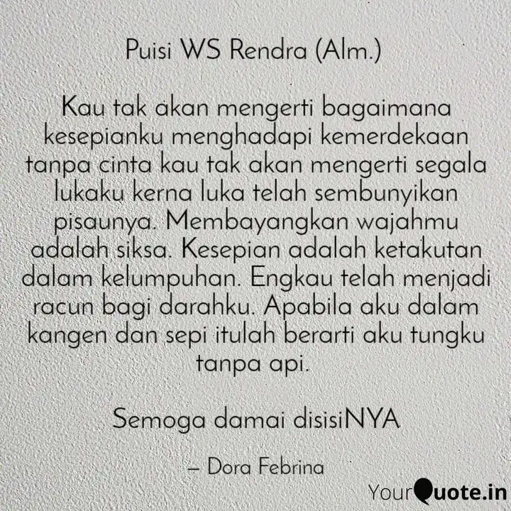 Detail Ws Rendra Puisi Nomer 45