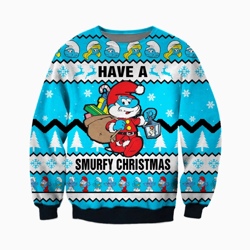 Detail Smurfs Christmas Sweater Nomer 4