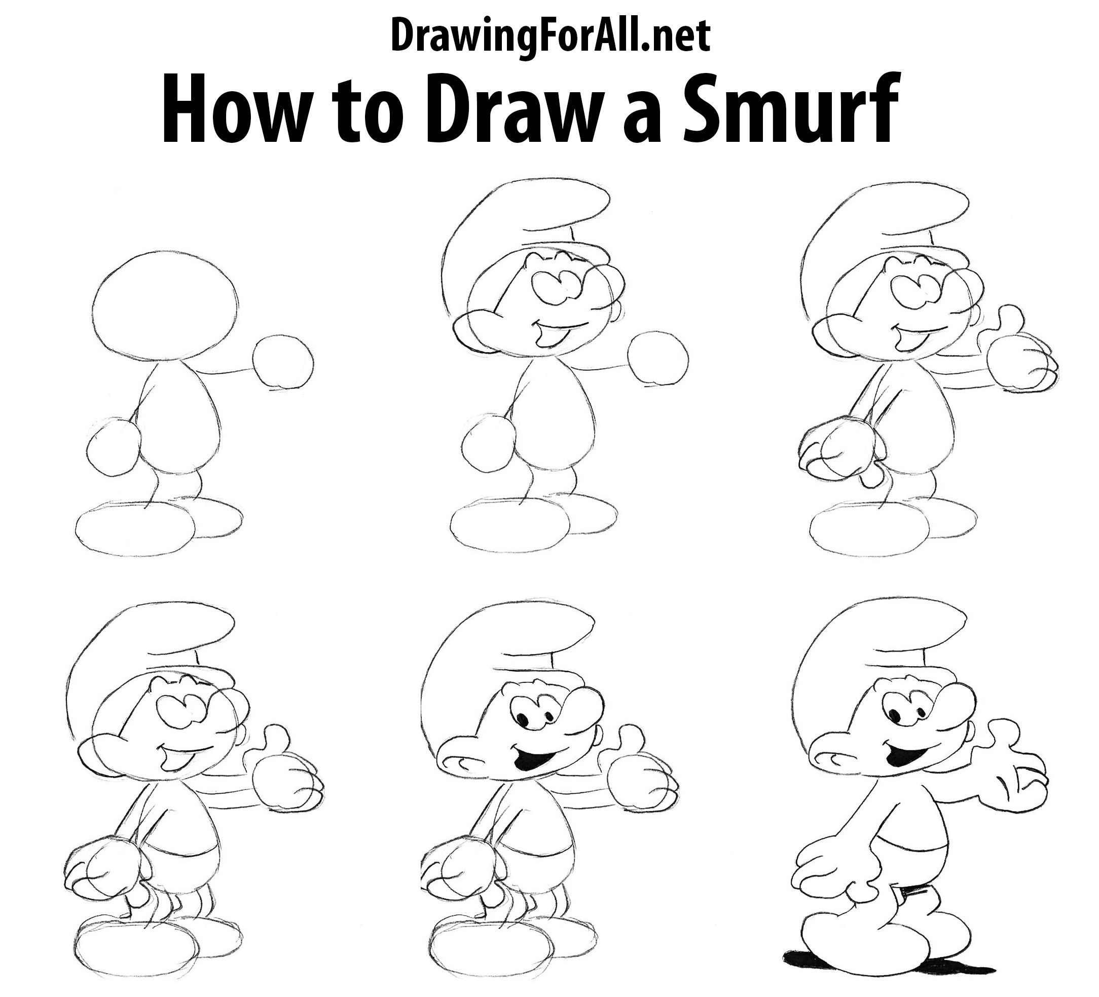 Detail Smurfs Drawings Nomer 30