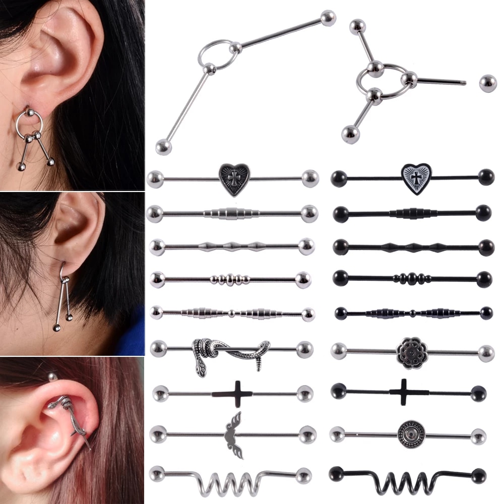 Detail Snake Industrial Piercing Nomer 39