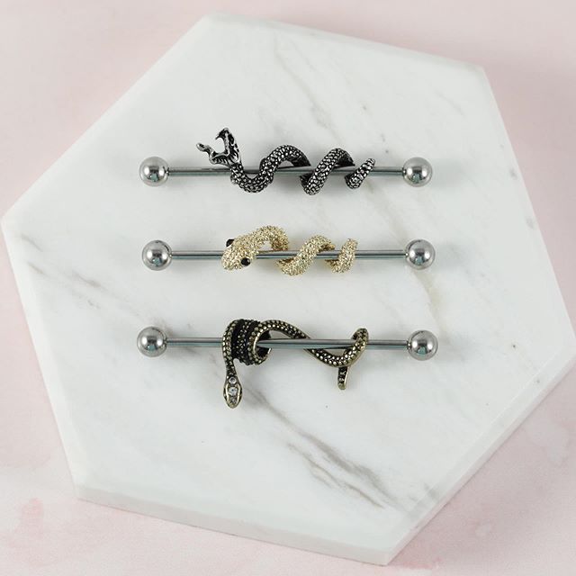 Detail Snake Industrial Piercing Nomer 9