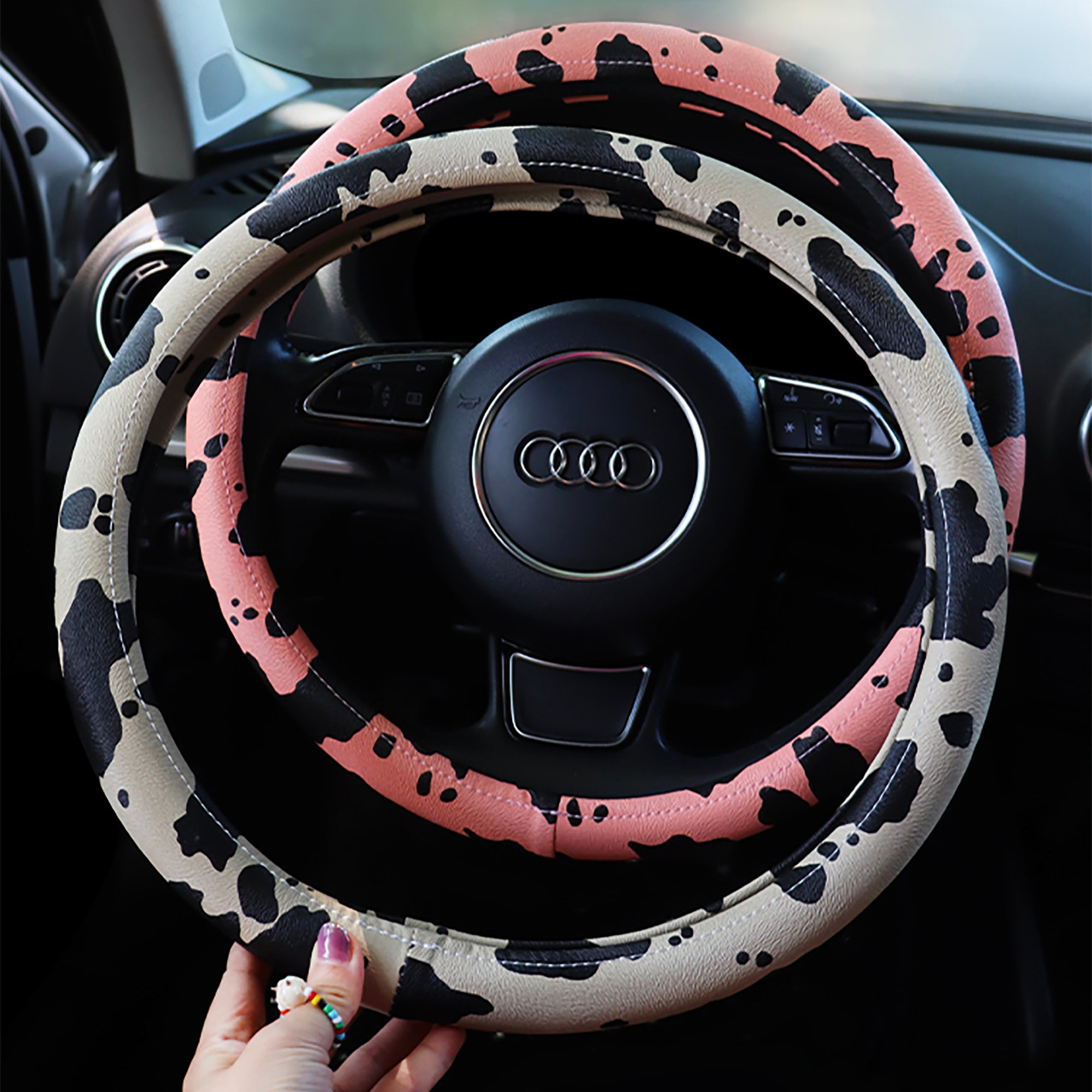 Detail Snake Print Steering Wheel Cover Nomer 46
