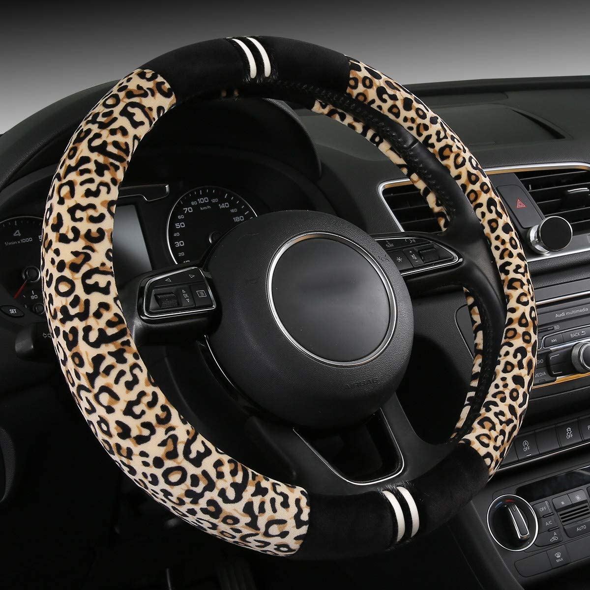 Detail Snake Print Steering Wheel Cover Nomer 9