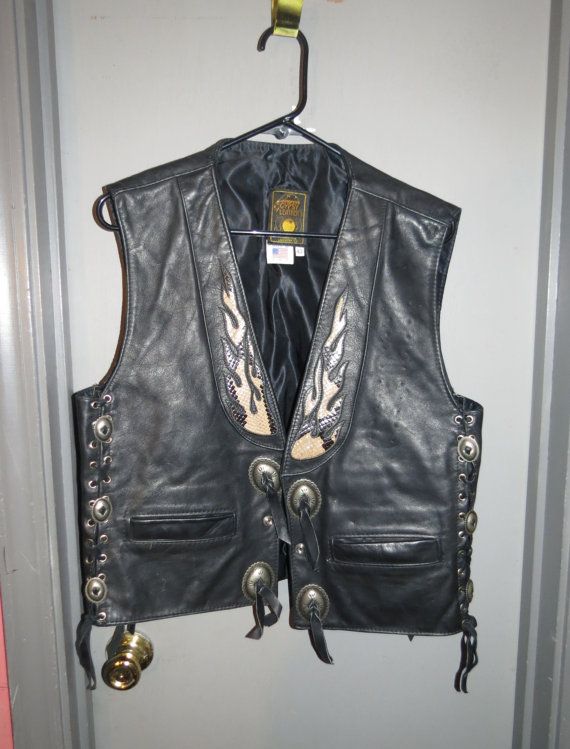 Detail Snake Skin Motorcycle Vest Nomer 57