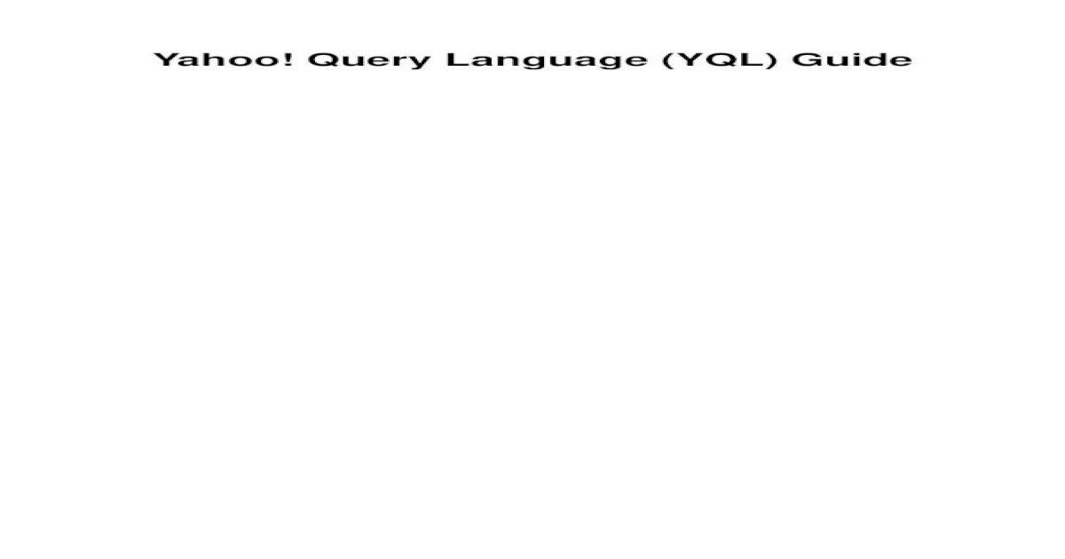 Detail Yahoo Query Language Nomer 23