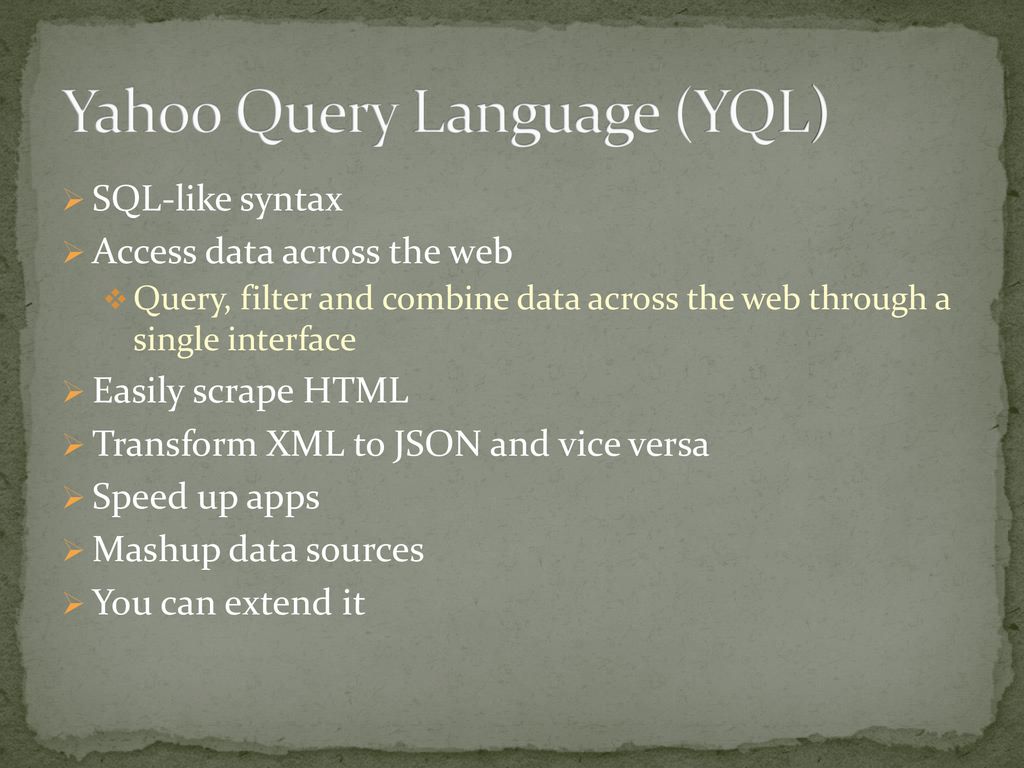 Detail Yahoo Query Language Nomer 35