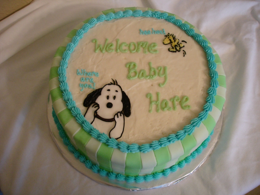 Detail Snoopy Baby Shower Cake Nomer 12