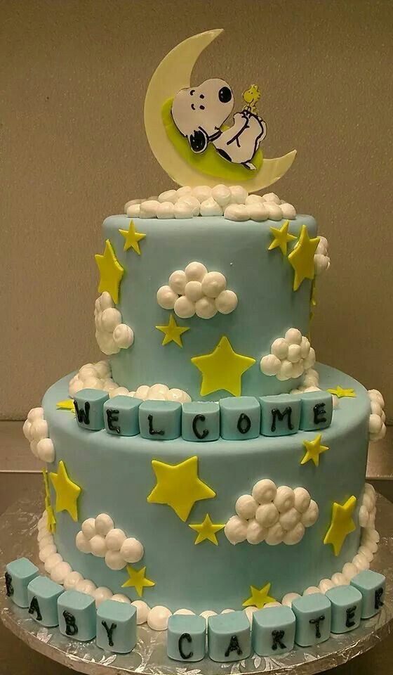 Detail Snoopy Baby Shower Cake Nomer 8