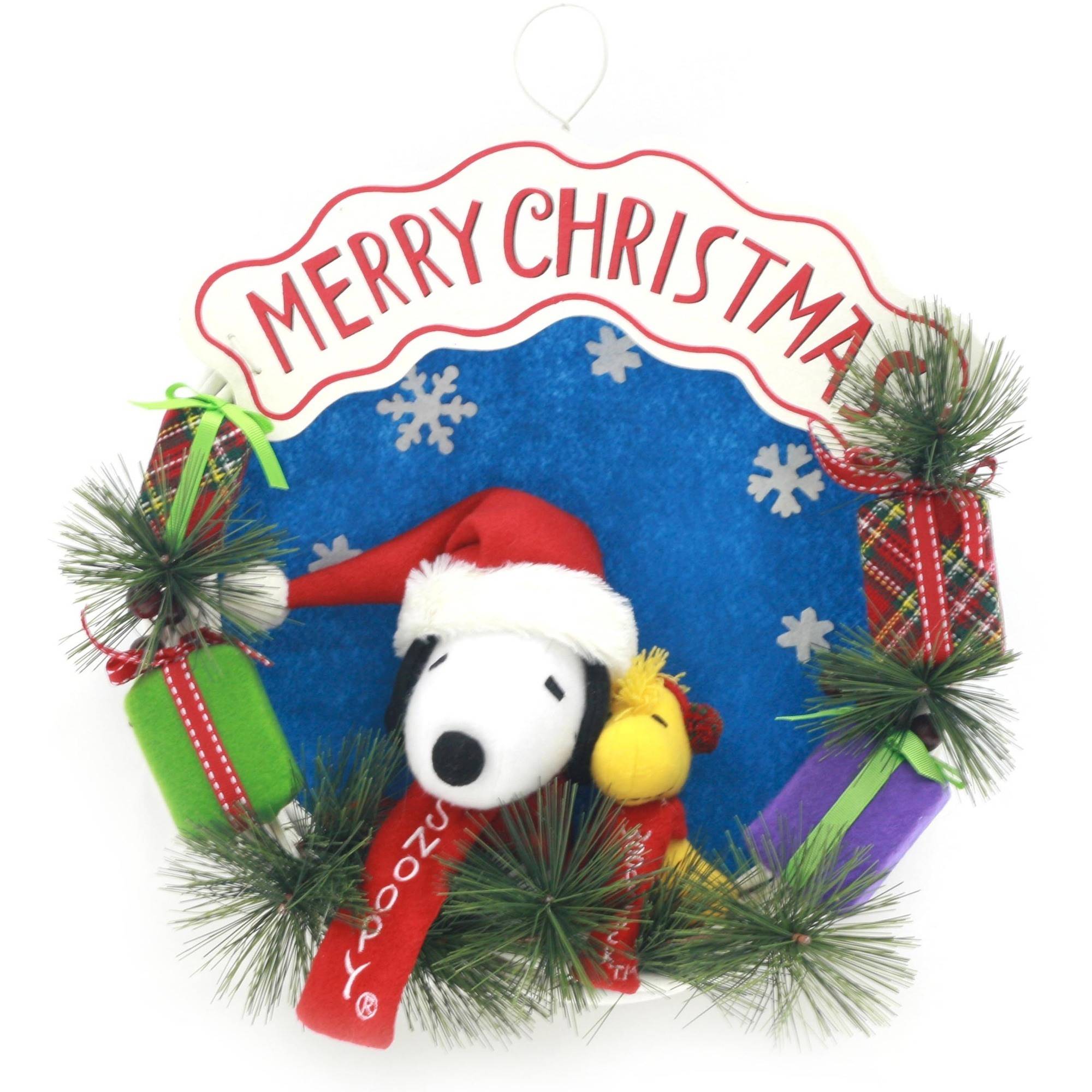 Detail Snoopy Christmas Wreath Nomer 4