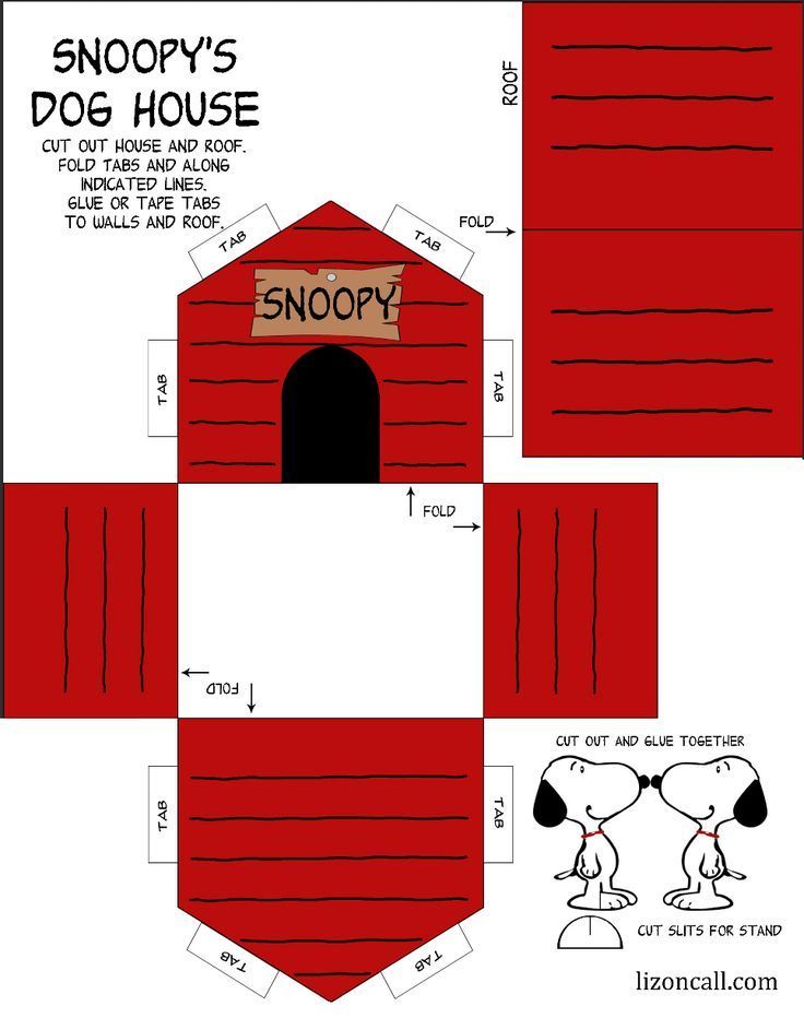 Snoopy Dog House Template - KibrisPDR