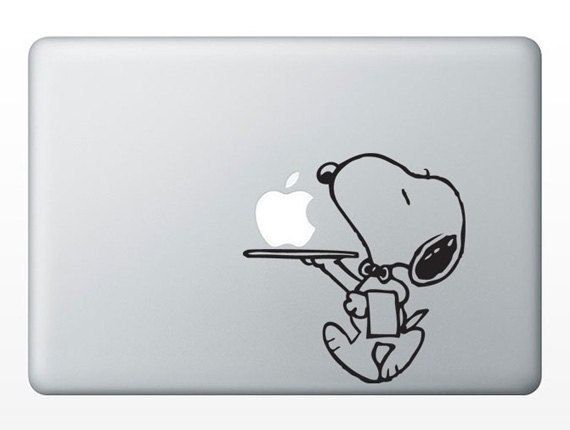 Detail Snoopy Macbook Sticker Nomer 7