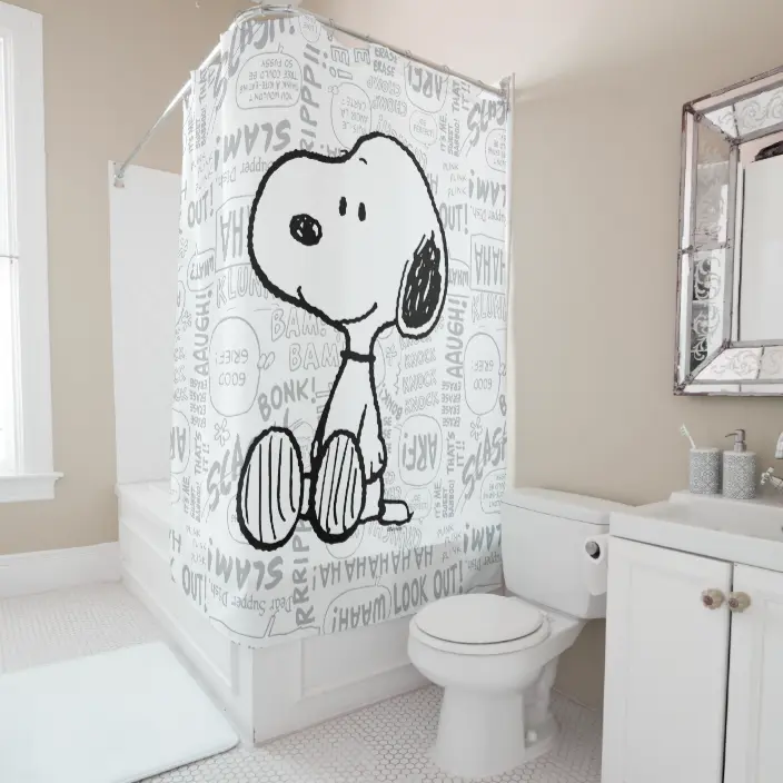 Detail Snoopy Shower Curtains Nomer 28