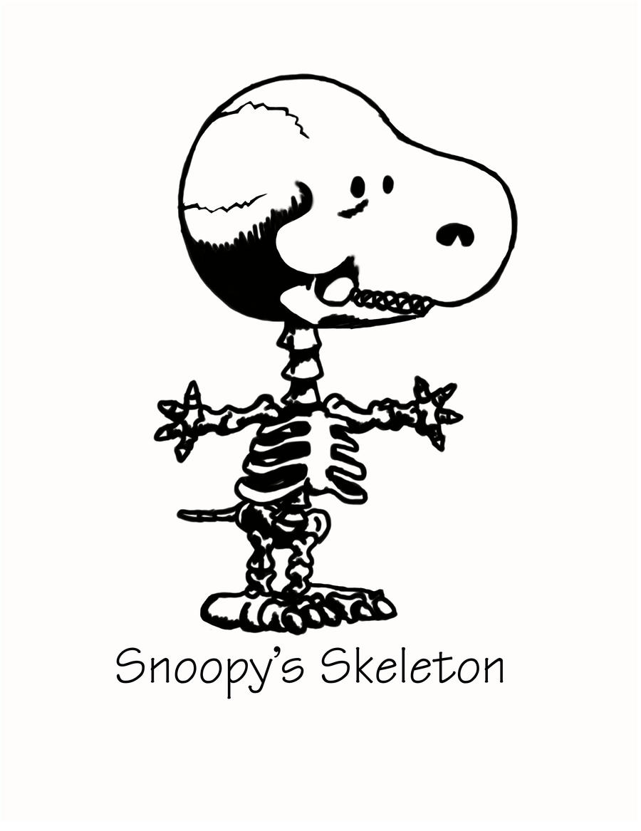 Detail Snoopy Skeleton Nomer 4