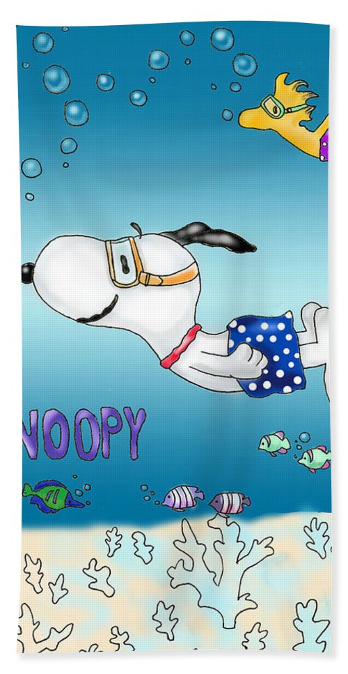 Detail Snoopy Snorkeling Nomer 15