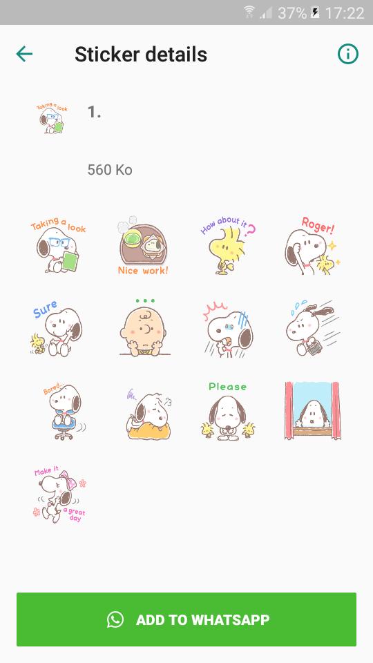 Detail Snoopy Stickers For Android Nomer 34