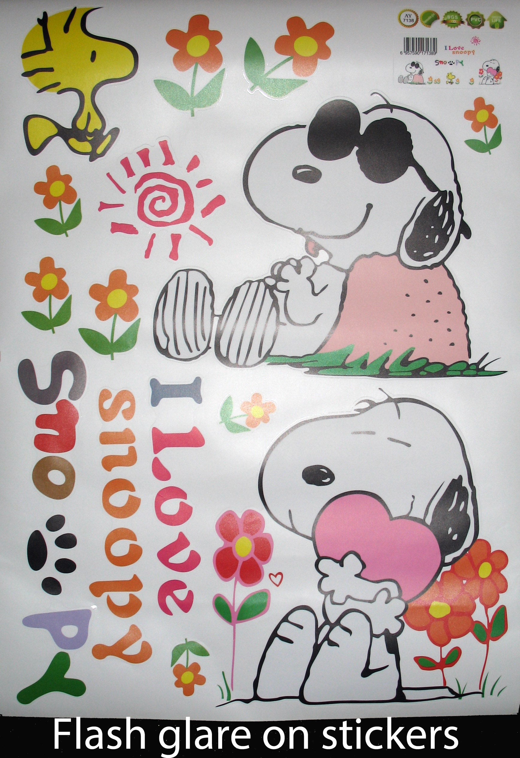 Detail Snoopy Vinyl Stickers Nomer 45