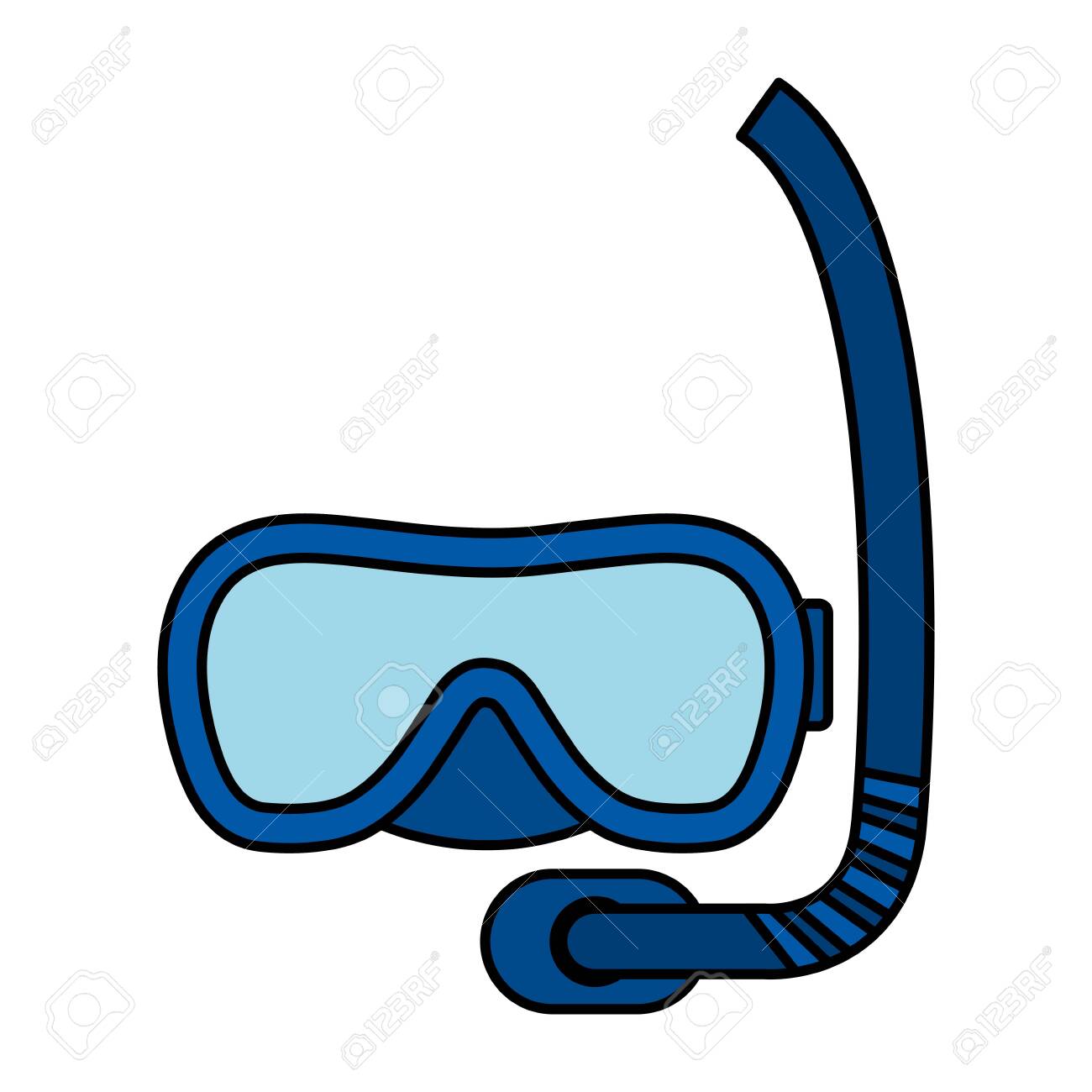 Snorkel Mask Clipart - KibrisPDR