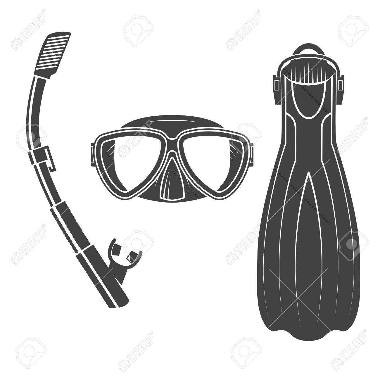 Detail Snorkel Mask Clipart Nomer 29