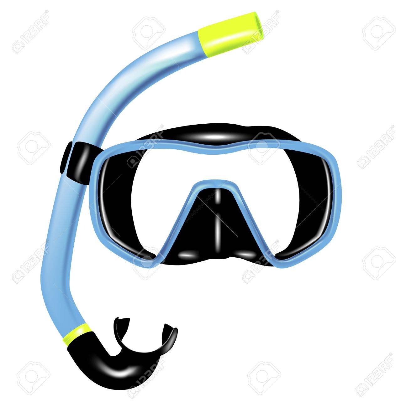 Detail Snorkel Mask Clipart Nomer 9