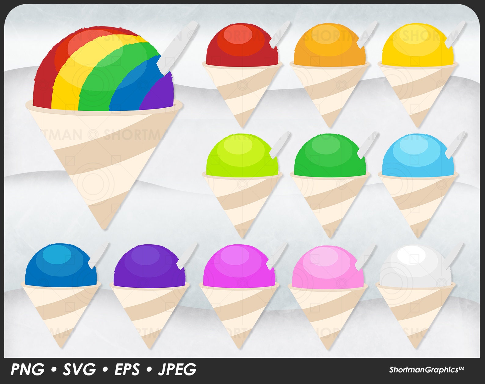 Detail Snow Cone Clipart Png Nomer 33