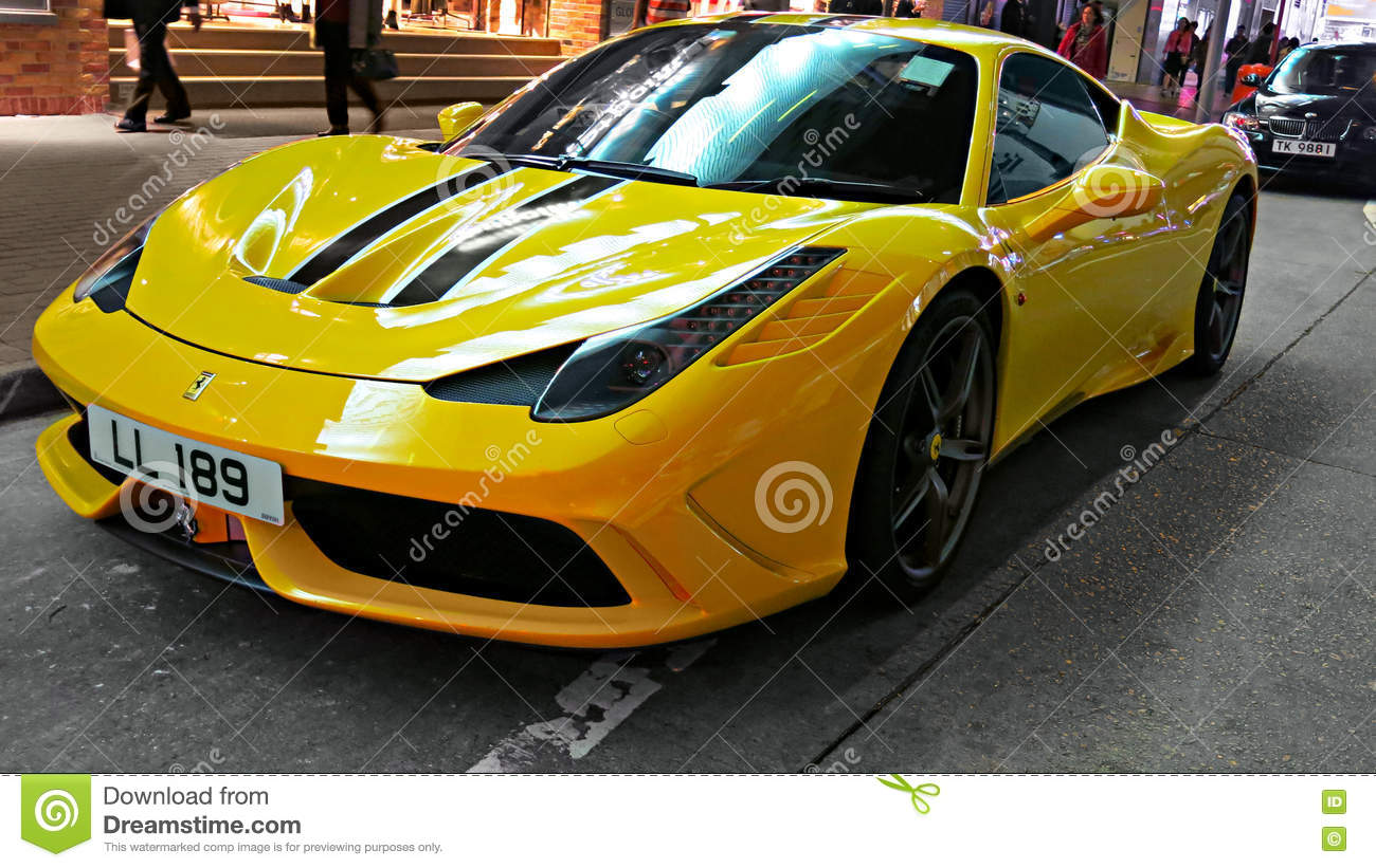 Detail Yellow Ferrari Car Nomer 36