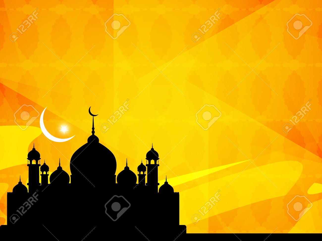Detail Yellow Islamic Background Nomer 10