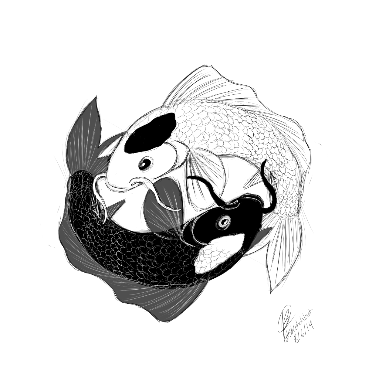 Detail Yin And Yang Fish Avatar Nomer 50