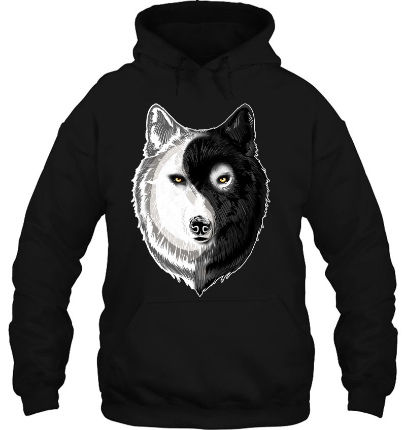 Detail Yin And Yang Wolf Hoodie Nomer 47