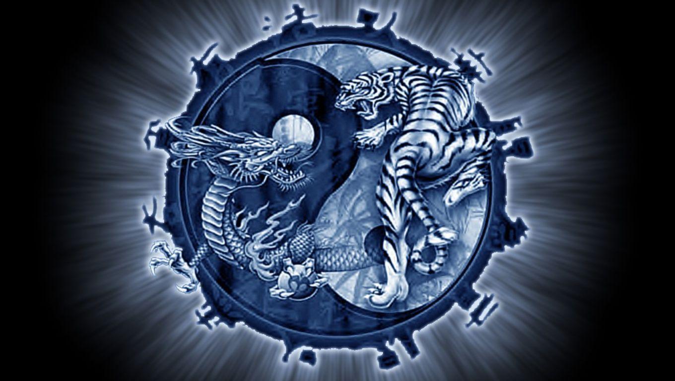 Yin Yang Dragon Wallpaper - KibrisPDR