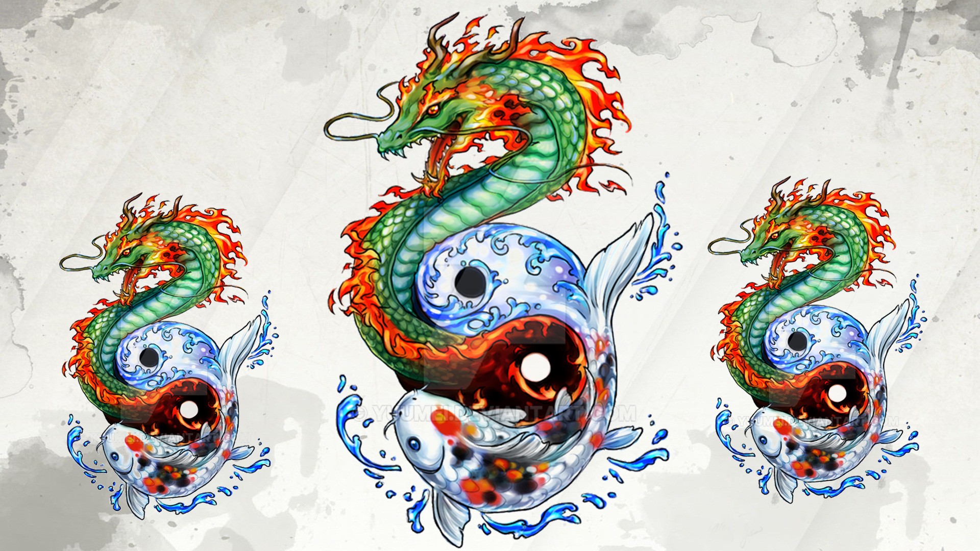 Detail Yin Yang Dragon Wallpaper Nomer 43